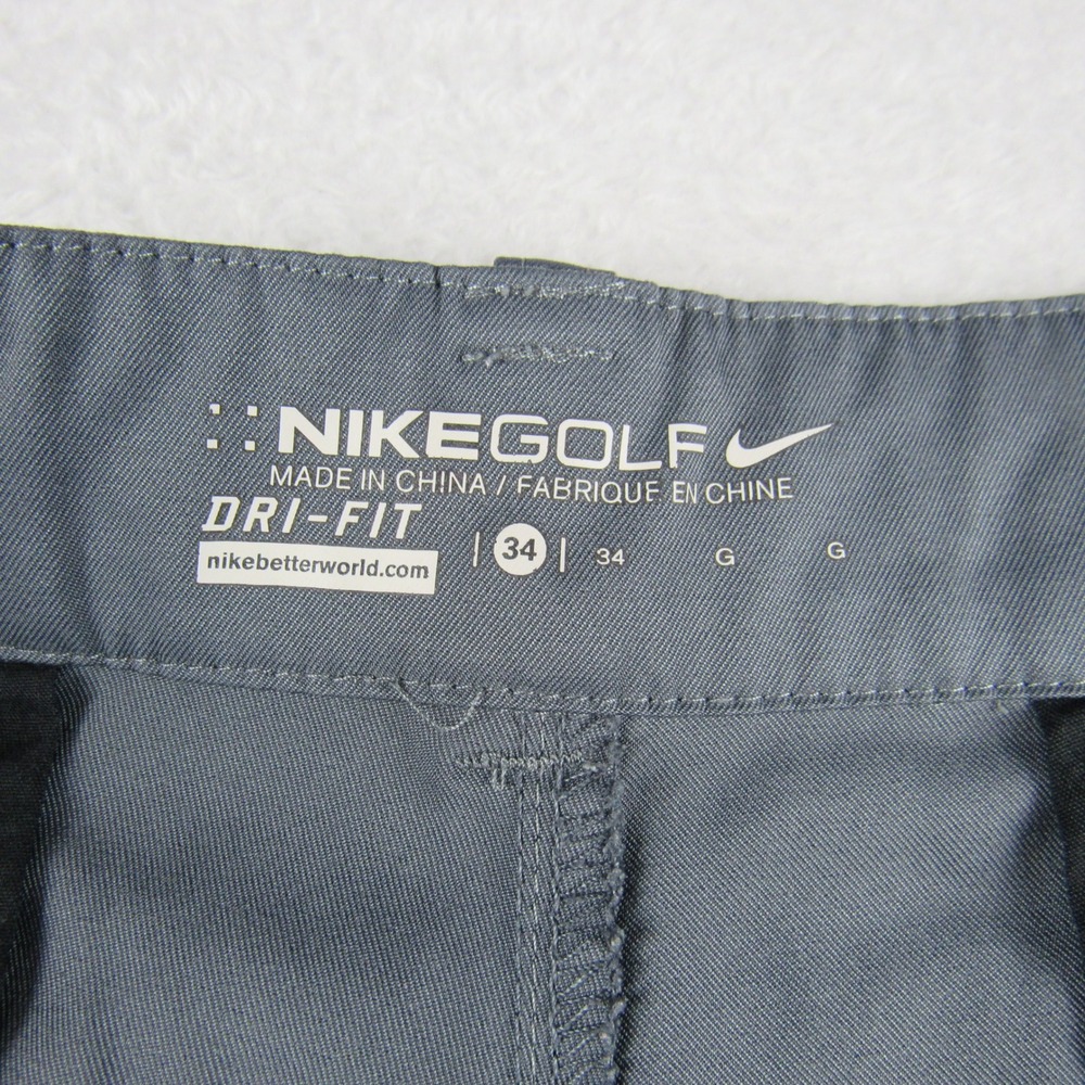 Nike Golf Shorts Mens 34 Gray Dri-FIT Flat Front Performance Athletic - Picture 6 of 10